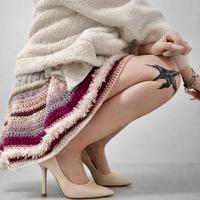 Gonna rosa a strisce