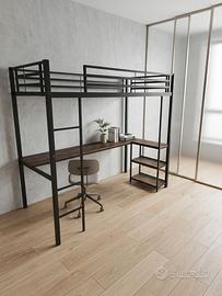 Letto a castello con sotto scrivania