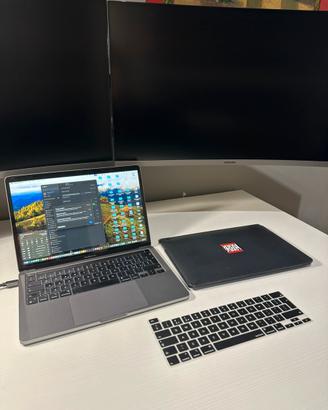 MacBook Pro 13 M1 512GB🔋87 pel tast+scherm e cover