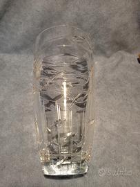 vaso in cristallo molato 