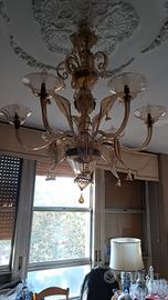 lampadario murano primi del novecento sciolari