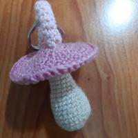 Ciuccio rosa portachiavi amigurumi