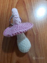 Ciuccio rosa portachiavi amigurumi