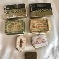 8 scatoline in latta medicinali vintage + omaggio