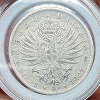 🇮🇹 Moneta Regno d’Italia 1 Lira 1907 –Argento
