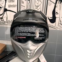 CASCO DIEFFE GRIGIO OPACO VISIERINO SOLARE FUMÉ