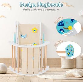 Arco Montessoriano 7 In 1 Per Bambini: Set Arrampicata Con Cuscino E Scivolo, Giocattoli In Legno Per Interni, Regalo Ideale Da 1 Anno In Su (Blu) - 2