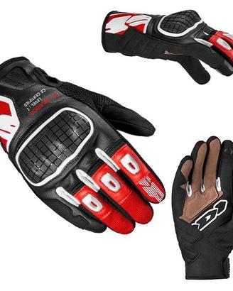 GUANTO PELLE MOTO SPIDI G-WARRIOR NERO ROSSO PROTE