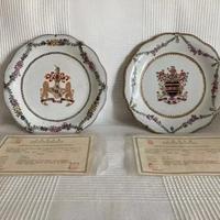 Coppia di piatti "riprod.antica porcellana cinese
