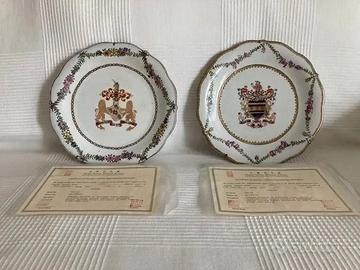 Coppia di piatti "riprod.antica porcellana cinese