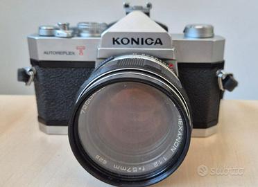 Konica Autoreflex T + Ob. Hexanon 57mm f/1.2 + ..