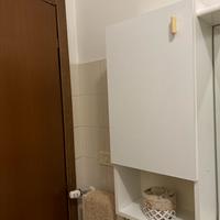 Mobiletto bagno pensile laccato opaco bianco