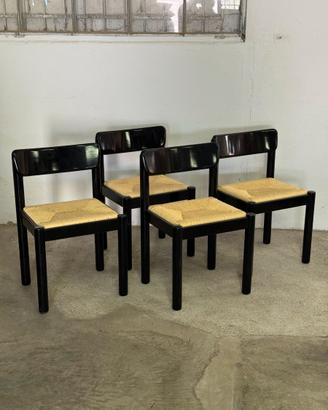 Set 4 sedie Vico Magistretti per Schiffini ’70