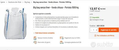 big bag saccona bisaccia grande con bretelle