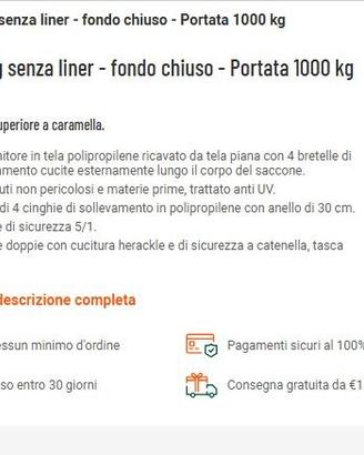 big bag saccona bisaccia grande con bretelle