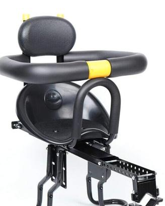 Seggiolino Anteriore Per Bici, Montato Sul Manubrio, Portata 30kg, Colore Rosso, Con Poggiapiedi