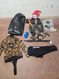 Kit completo pesca sub + accessori