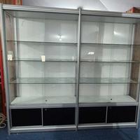 Vetrina espositiva in vetro struttura in metallo