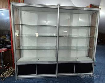 Vetrina espositiva in vetro struttura in metallo