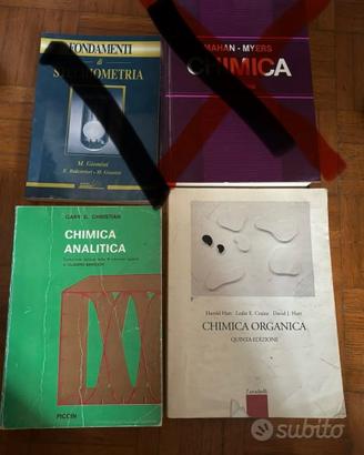 libri di chimica analitica e organica