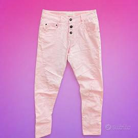 Pantaloni Vicolo rosa vita alta tg 40 Made in Ital