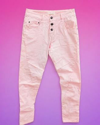 Pantaloni Vicolo rosa vita alta tg 40 Made in Ital