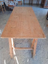 3 tavoli da sagra in legno