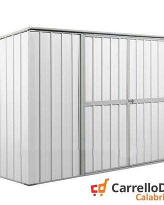 Casetta giardino in Acciaio 345x186cm 6mq bianco