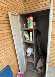 Armadio da esterno effetto rattan