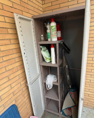 Armadio da esterno effetto rattan