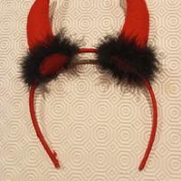 Cerchietto rosso diavoletto 