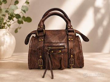 Borsa donna stile vintage western bauletto boho 
