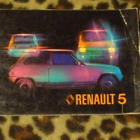 libretto uso e manutenzione renault 5 prima serie