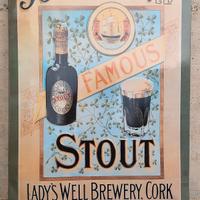 insegna tabella pubblicitaria vintage birra