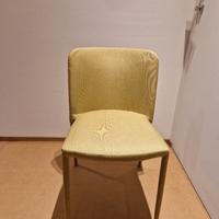 6 sedie in tessuto verde