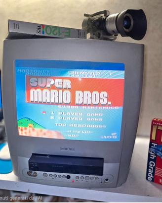 Philips TV CRT 14" Videoregistratore e Android