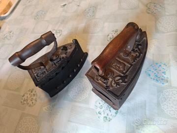 coppia di ferri da stiro a brace 1875/1900