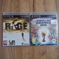 2 giochi ps3, rage e mondiale fifa sudafrica