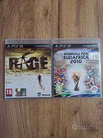 2 giochi ps3, rage e mondiale fifa sudafrica