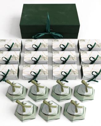 Lotto completo bomboniere tema green/salvia