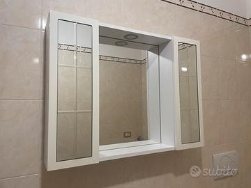 Pensile specchio contenitore bagno