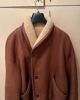 Giacca uomo montone in vera pelle vintage anni 80