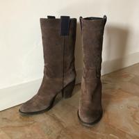 Stivali nuovi donna marroni beige in pelle n 39