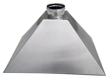 Cappa barbecue in Acciaio Inox cm 80x50 a parete