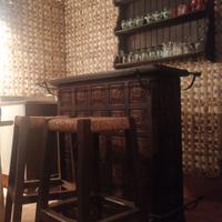 Piano bar mobile e sgabello