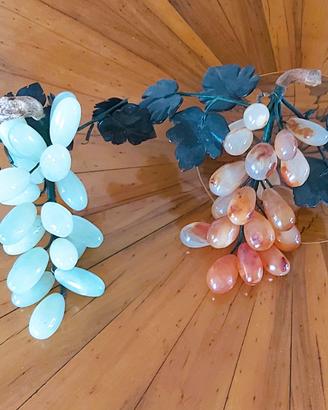 2 Grappoli Uva Vintage Pietre Dure