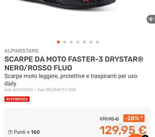 Scarpe da moto faster 3 stivaletto estivo