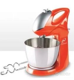 mixer  impastatrice rosso con ciotola  Evviva