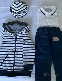 Completo Petit Bateau 86 cm mezza stagione unisex