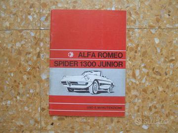 USO MANUTENZIONE ALFA ROMEO SPIDER 1300 JUNIOR 71.
